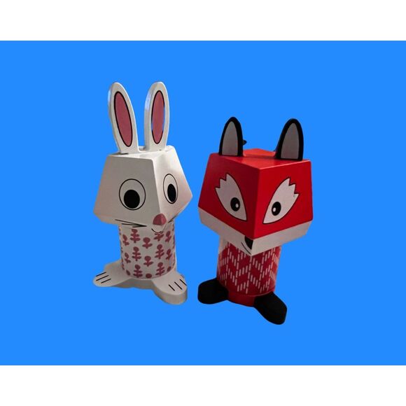 6 Manhattan Toy Mix And Match Magnetic Stacker Animals Fox Panda Elephant Bunny - Picture 3 of 7